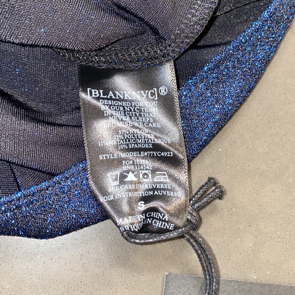 NWT BLANKNYC Denim Star Woman Shimmer Mock Neck Bodysuit - Picture 12 of 12